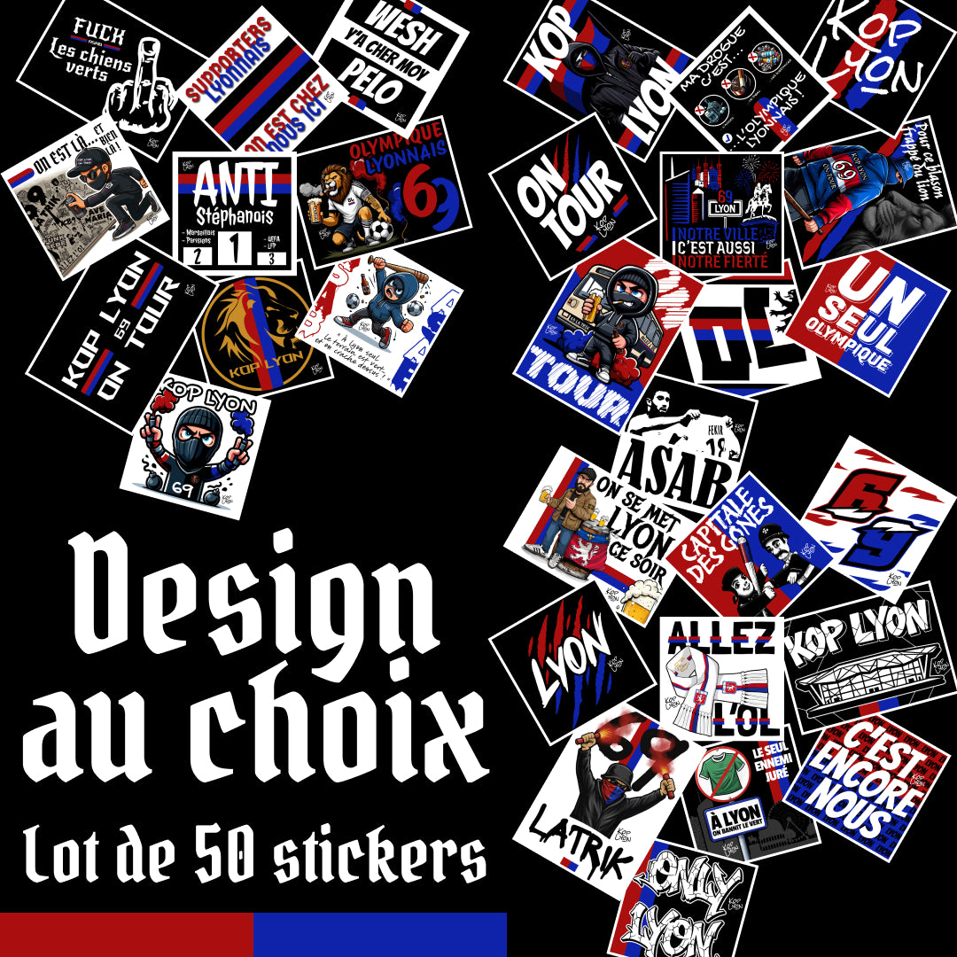 Stickers OL Lyon au choix – 19 designs supporters | Kop Lyon